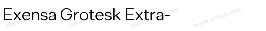 Exensa Grotesk Extra字体转换